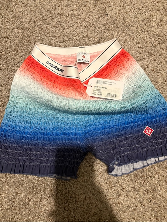 casablanca Pants - Casa Blanca Girls' Ombre Swim Shorts - Red, White & Blue